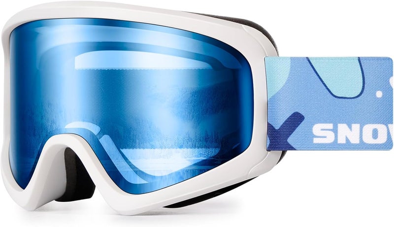 Snower Kids Ski Goggles, Anti-Fog Snow Goggles with OTG Design, 100% UV Protection, HD Lens for Kids Boys Girls - Image 1